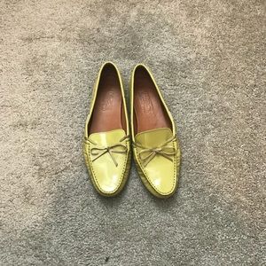 Salvatore Ferragamo Green Round-Toe Loafers
